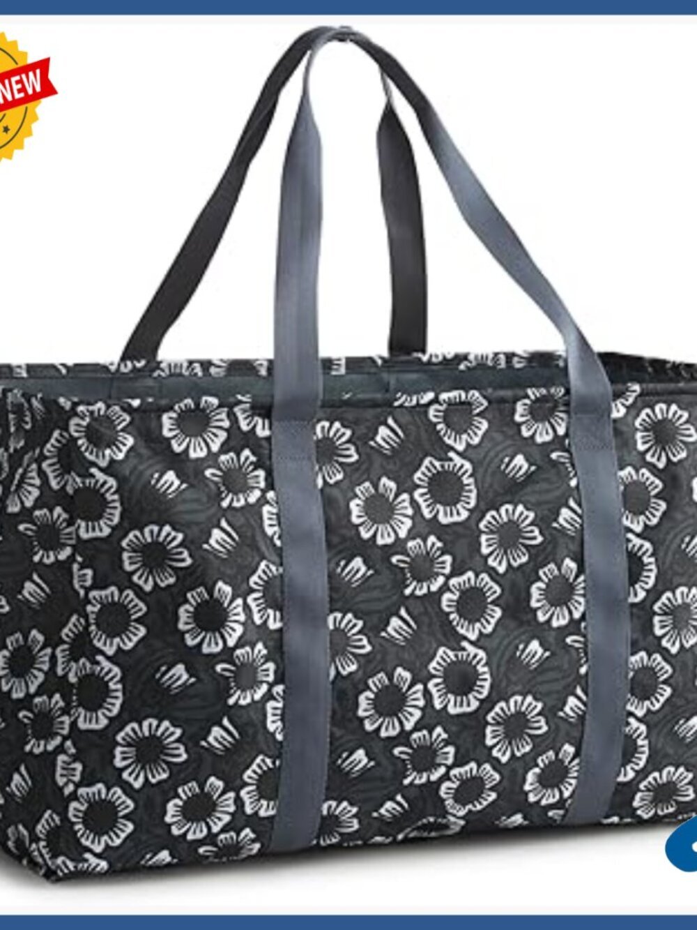 Large Utility Tote Bag, Ripstop Polyester, Water Resistant, Shoulder Strap